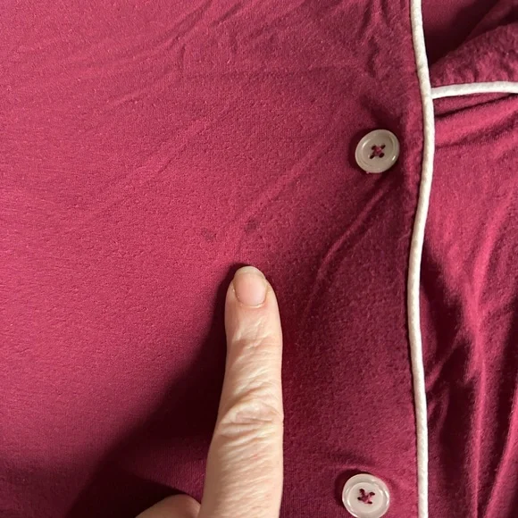 Kindred Bravely Clea Bamboo maternity pajama set size XL in deep berry - Picture 10 of 11